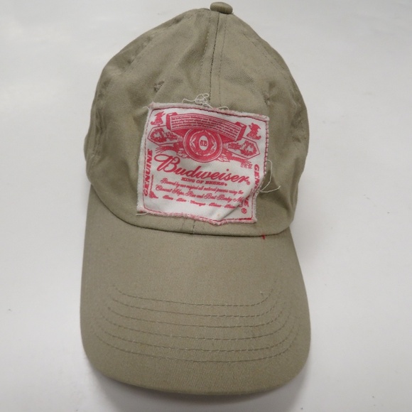 Budweiser Hat Cap Patch Beige Cotton - Picture 1 of 5